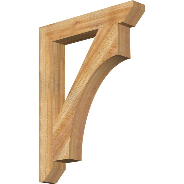 Ekena Millwork Westlake Slat Rough Sawn Bracket, Western Red Cedar, 4"W x 26"D x 34"H BKT04X26X34WTL06RWR - main